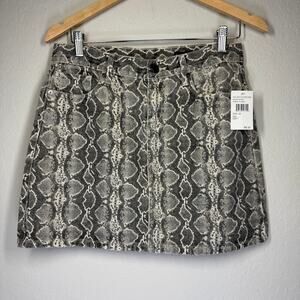 Women's Blank‎ NYC Snake Print Cotton Mini Skirt Size 28 NEW